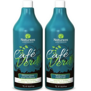 Keratinas plaukų tiesinimui - Natureza cafe verde (šampūnas ir keratinas) 2 x 1l